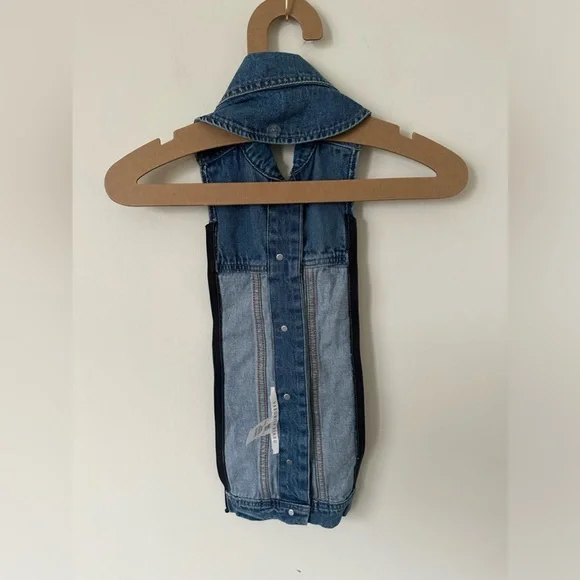 Veronica Beard Blue Denim Vest-Zip in blazer style- - Picture 6 of 7